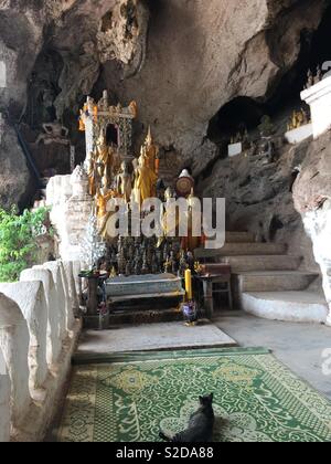 Pak Ou Buddhist temple, lower cave, Luang Prabang Laos Stock Photo