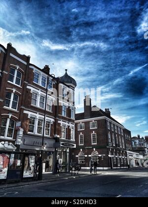 Muswell Hill Broadway on Saturday November 3 2018 in London, England Stock Photo