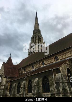 Saint Augustine’s Church, Edgbaston, the highest spire in Birmingham, UK Stock Photo