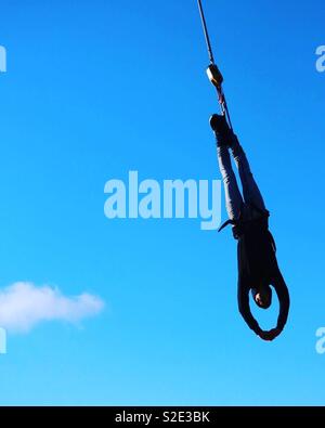 Graceful Bungee Jump Stock Photo
