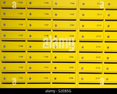 Yellow mail boxes Yellow mail boxes