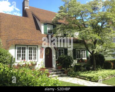 English cottage style home in New Jersey, United States. Stock Photo