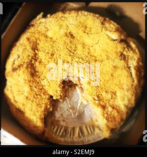 Apple crumb pie Stock Photo