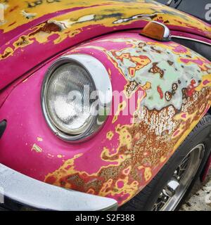 accidental art the history of a vw beetle s paint job revealed stock photo alamy paint job revealed stock photo