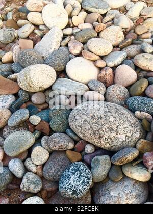 Beach pebbles on Pleasant Bay Beach Stock Photo