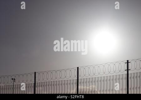 Abstract image of some security fencing Stock Photo