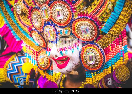 Masskara Festival, Bacolod City, Philippines. A dance parade of smiling ...