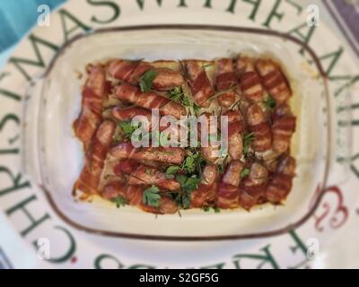 Pigs in blankets Stock Photo