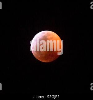 Super Blood Wolf Moon Stock Photo