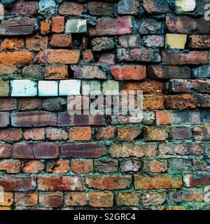 Old and dilapidated brick wall. Scotland. UK. Stock Photo