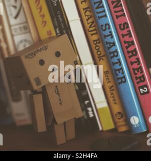 Danbo and Japanese books Stock Photo