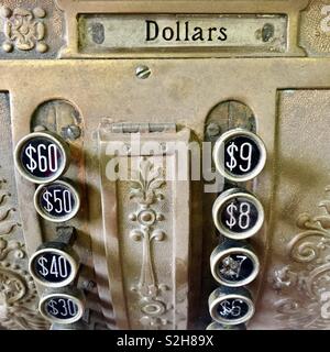 Old cash register Stock Photo