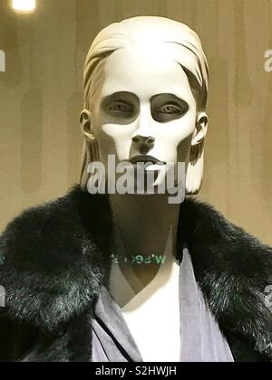 Mannequin in a shop window Stock Photo