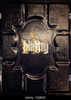Antique Bible cover Stock Photo