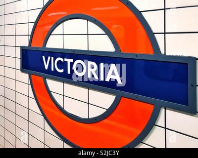 Victoria Line on the London Underground Tube system, England, UK Stock ...