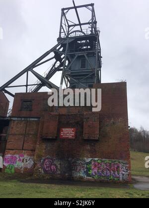 Out walking in Barnsley went past this the old Barnsley main colliery. Stock Photo