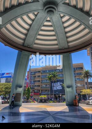 Outdoor structure in downtown San José, Costa Rica. Stock Photo