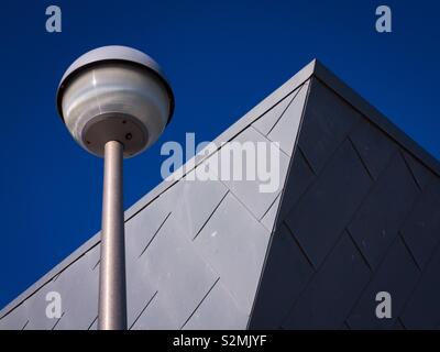 Detail of street light and building in Porth Eirias Colwyn Bay North Wales UK. Stock Photo