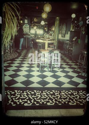 Interior of Tiger’s Milk, Kloof Street, Cape Town, South Africa. Stock Photo