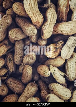 Full frame image of peanuts in the shell Stock Photo
