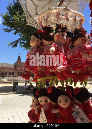 Souvenirs on sale in Seville Spain Stock Photo