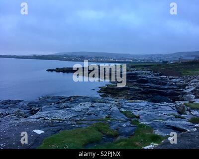 Coastal view in the Shetlands Stock Photo