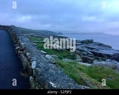 Coastal view in the Shetlands Stock Photo