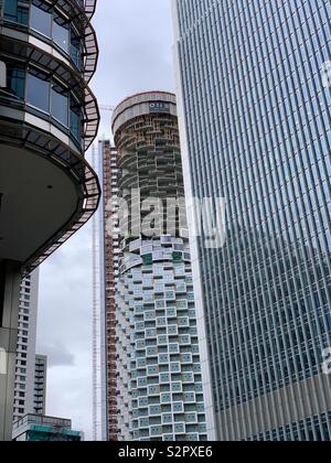 London, UK - 15th June 2019: Canary Wharf skyscrapers. Stock Photo