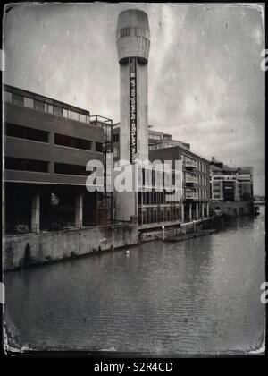 A faux tintype photograph of a disused shot tower in Bristol, UK Stock Photo