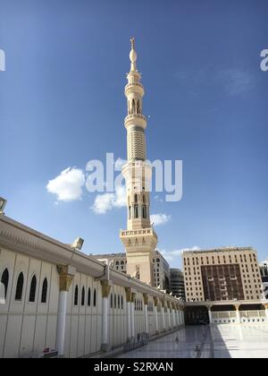 Masjid Al Nabawi - Madinah Al Munawwarah, KSA Stock Photo