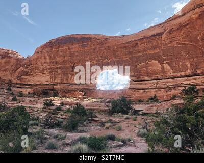 Jeep arch Moab Utah Stock Photo