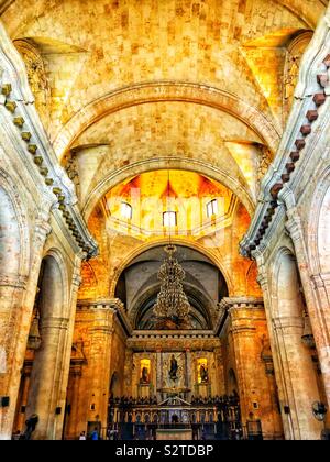 Cathedral de San Cristobal (Havana Cathedral) in Old Havana, Cuba. Stock Photo