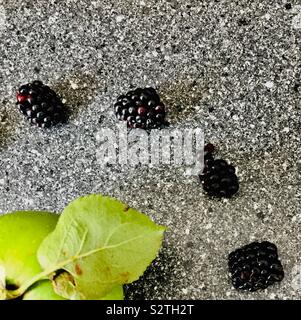 Apple and blackberry Stock Photo