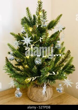 A Decorated Artificial Christmas Tree Stock Photo 63004733 Alamy