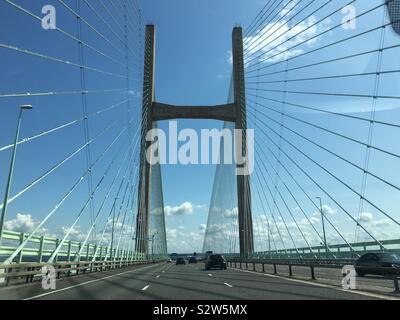 Severn bridge crossing - connecting England and Wales, UK Stock Photo