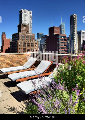 Luxury rooftop sundeck in the Murray Hill neighborhood of Manhattan ...
