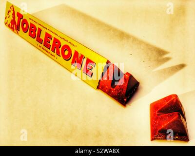 Toblerone chocolate bar Stock Photo