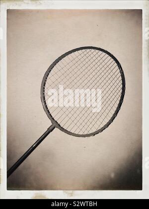 A badminton racket in old fashioned style Stock Photo