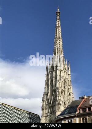 St. Stephen's Cathedral is the mother church of the Roman Catholic Archdiocese of Vienna and the seat of the Archbishop of Vienna, Christoph Cardinal Schönborn, OP. Stock Photo