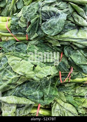 Fresh spinach for sale.