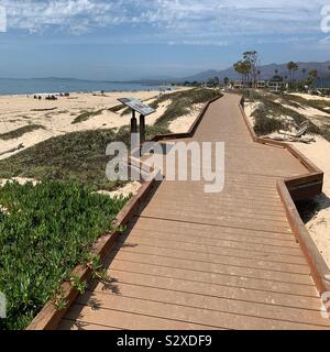 Walkway, Carpinteria State Beach, Carpinteria, California, United States Stock Photo