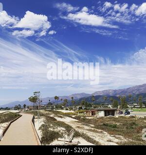 Walkway, Carpinteria State Beach, Carpinteria, California, United States Stock Photo