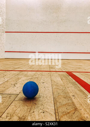 Racquetball on an empty court Stock Photo