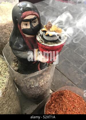 Incense burner with burning incense Stock Photo