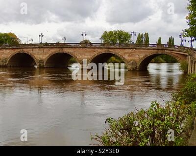 Bridge over the river Severn in Worcester Stock Photo
