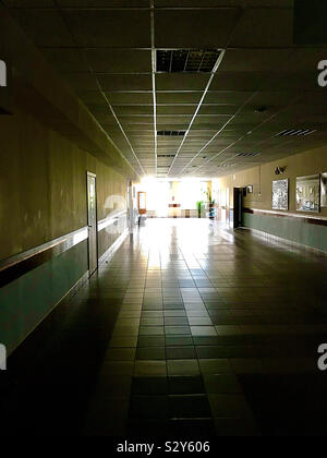 Light at the end of the corridor Stock Photo
