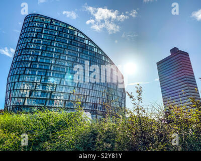 One Angel Square Co-Operative headquarters in NOMA Manchester City centre Stock Photo