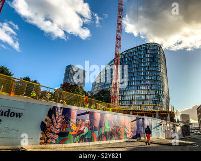 One Angel Square Co-Operative headquarters in NOMA Manchester City centre Stock Photo