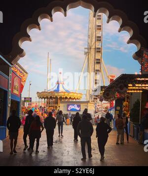 Entrance to Steel Pier Amusement Park, Atlantic City Boardwalk, Atlantic City, New Jersey, United States Stock Photo