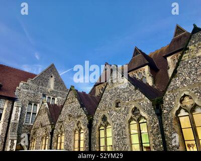Lancing College independent day and boarding school on the South Downs, Shoreham-by-Sea, West Sussex, southern England, UK Stock Photo